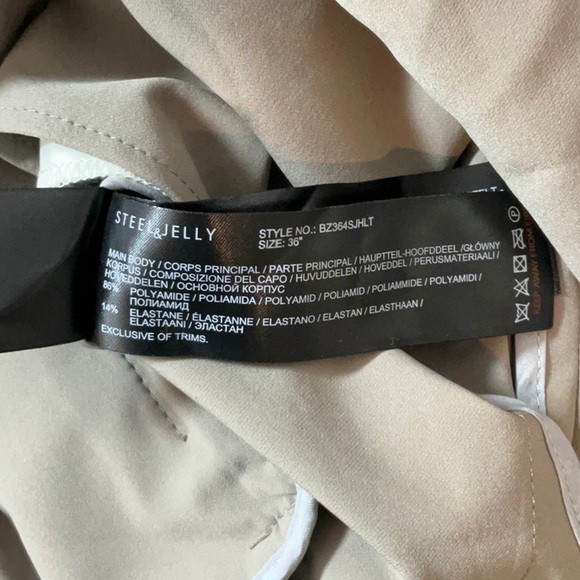 Steel & Jelly British Design Blazer Jacket Taupe Size 36R NWOT - Picture 8 of 9